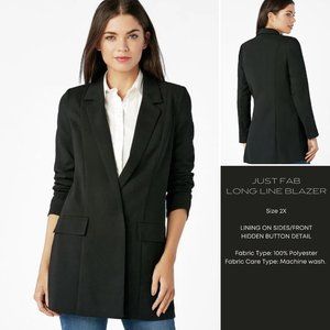 Black Long Line Blazer- 2XL